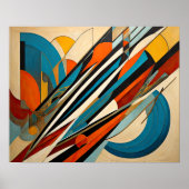 抽象デザインモダン未来主義4:5 ポスター (正面)