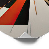 抽象デザインモダン未来主義III ポスター (角)