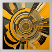 抽象デザインモダン未来主義XI ポスター (正面)