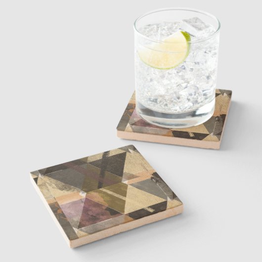 抽象デザインモダン ストーンコースター (横)