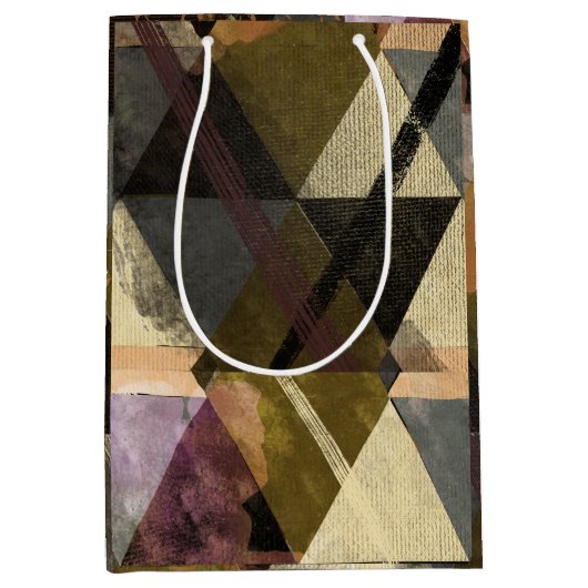 抽象デザインモダン ミディアムペーパーバッグ (正面)