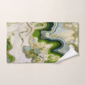 抽象デザインモダン、絵画波、線 バスタオルセット (ハンドタオル)