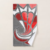 抽象デザインモダン、絵画緩和曲線 バスタオルセット (ハンドタオル)