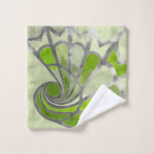 抽象デザインモダン、絵画緩和曲線 バスタオルセット (ウォッシュタオル)