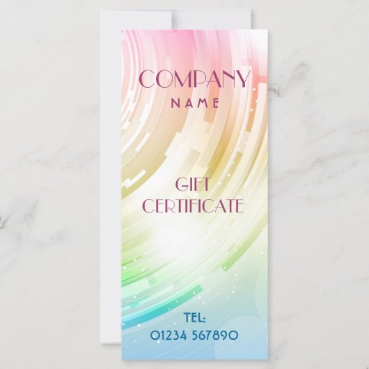 抽象デザインラックカード/ギフト券 (正面)