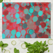 抽象デザイン付きキッチンタオル キッチンタオル (折り畳み)