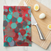 抽象デザイン付きキッチンタオル キッチンタオル (四つ折り)