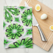 抽象デザイン付きキッチンタオル キッチンタオル (四つ折り)