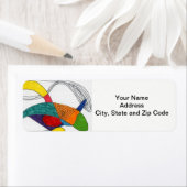 抽象デザイン差出人住所ラベルブーメランズ。 ラベル (インサイチュ)