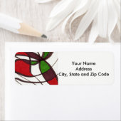 抽象デザイン差出人住所ラベル飛んでいる、魚。 ラベル (インサイチュ)