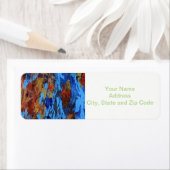 抽象デザイン差出人住所ラベル、秋。 ラベル (インサイチュ)