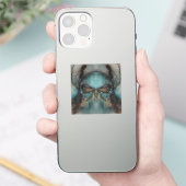 抽象デザイン怖いバイキングマスク シール (スマートフォン)