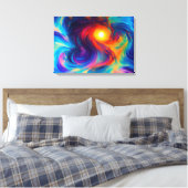 抽象デザイン数々のキャンバス印刷 キャンバスプリント (インサイチュ (寝室))