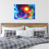 抽象デザイン数々のキャンバス印刷 キャンバスプリント (インサイチュ (寝室))