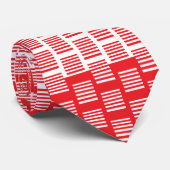 抽象デザイン赤と白付きネクタイ ネクタイ (ロール)