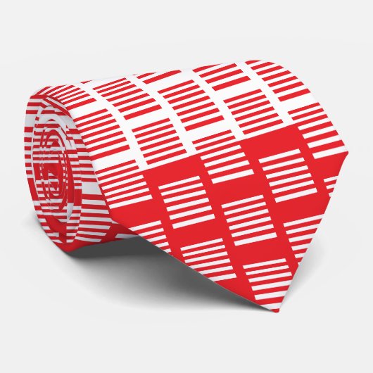 抽象デザイン赤と白付きネクタイ ネクタイ (ロール)