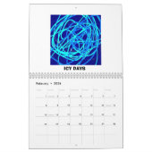 抽象デザイン カレンダー (2月 2026)