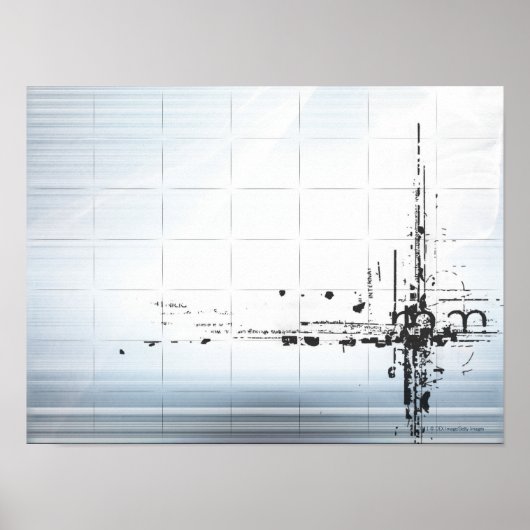 抽象デザイン（グリッド） ポスター (正面)