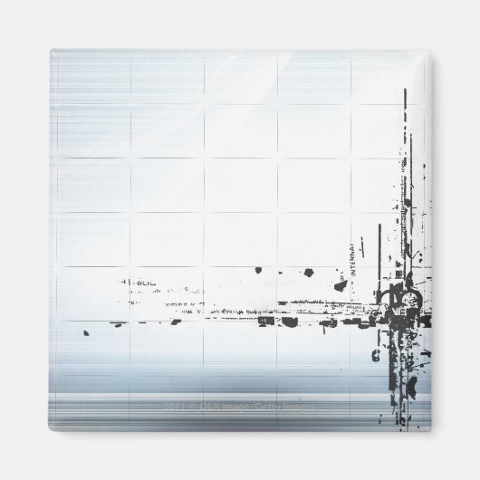 抽象デザイン（グリッド） マグネット (正面)