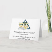 抽象デザイン: サイバーの破裂音の抽象芸術のフラクタル カード (裏面)