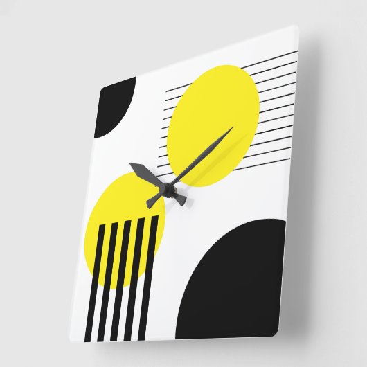 抽象デザイン スクエア壁時計 (傾斜)