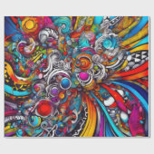 抽象デザイン ラッピングペーパー (フラット)