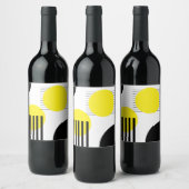 抽象デザイン ワインラベル (ボトル)