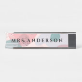 抽象デザイン |幼稚園の先生デスク名 デスクネームプレート (正面)