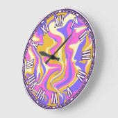 抽象デザイン – 日インスパイア入 ラージ壁時計 (傾斜)