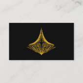 抽象デザイン、火のように激しくこはく色および黒 名刺 (裏面)