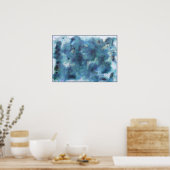 抽象デザイン（青）。 ポスター (キッチン)