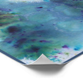 抽象デザイン（青）。 ポスター (角)