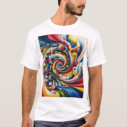 抽象デザイン Tシャツ (正面)