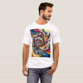 抽象デザイン Tシャツ (正面フル)