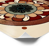 抽象デザインBoho Shapes ポスター (コーナー)