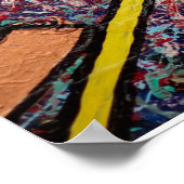 抽象デザインIプリント ポスター (角)