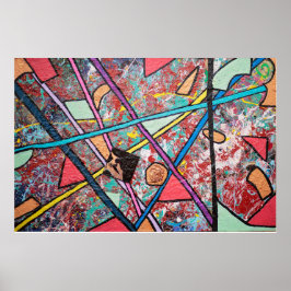 抽象デザインIプリント ポスター