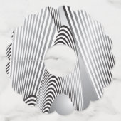 抽象パターン生成3 ワイングラスタグ (正面)