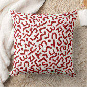 抽象パターン 170822 - 白地にルビーレッド クッション (ブランケット)