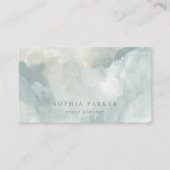 抽象ペイント エレガントミニマリスト グリーン 名刺 (正面)