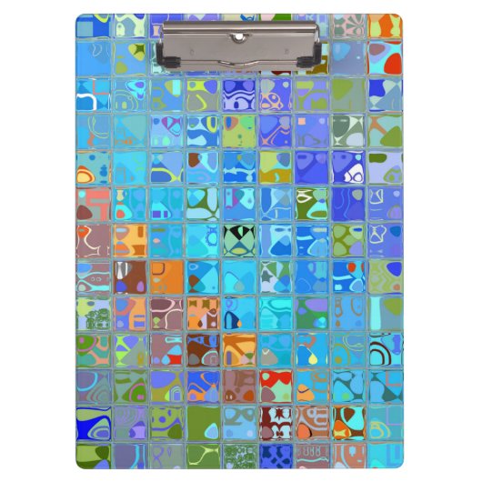 抽象モザイクパターン#9 クリップボード (正面)