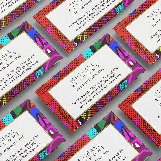 抽象モダンI抽象芸術 名刺