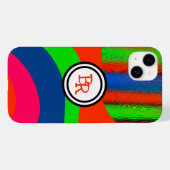 抽象化されたカラフル Case-Mate iPhoneケース (裏面 (横))