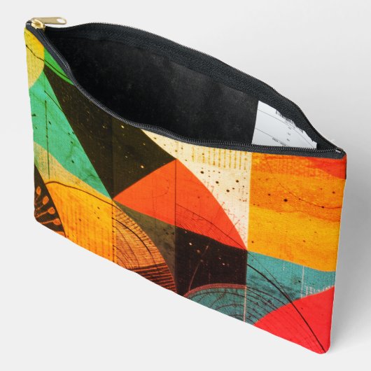 抽象化されたグラフィックス アクセサリーポーチ (見開き)