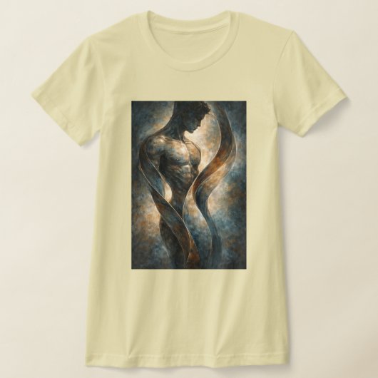 抽象化された男性像 - 現代的な表現 Tシャツ (レイダウン)