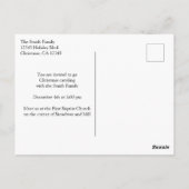 抽象化された絵を描クリスマス・キャロラー ポストカード (裏面)