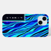 抽象化された青いケース – Mate iPhoneケース Case-Mate iPhoneケース (裏面 (横))
