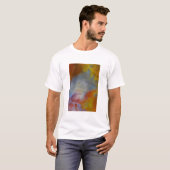 抽象化した珪化木のクローズアップ Tシャツ (正面フル)