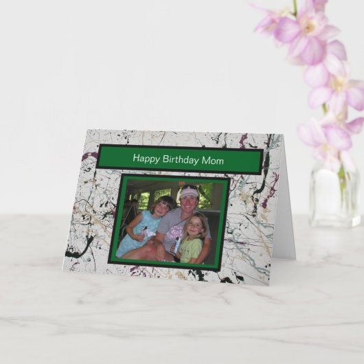 抽象化カラフル（ばちゃばちゃ）跳ねるの絵を描誕生日または カード (蘭)