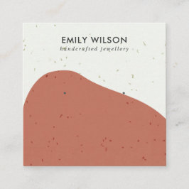 抽象化テラコッタラストスタッドイヤリングディスプレイ スクエア名刺